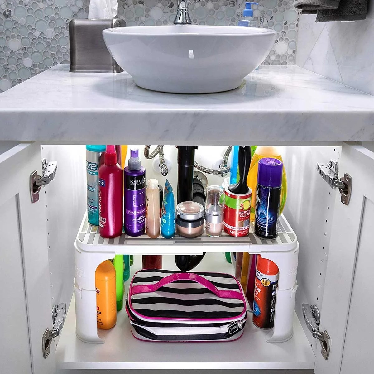 Organizer under organization organiser bathrooms undersink expandable extra organize purchases prime familyhandyman apartment getdatgadget